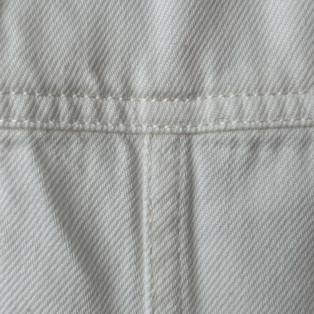 Madewell White Cropped Denim Vest Sz M - Picture 7 of 7